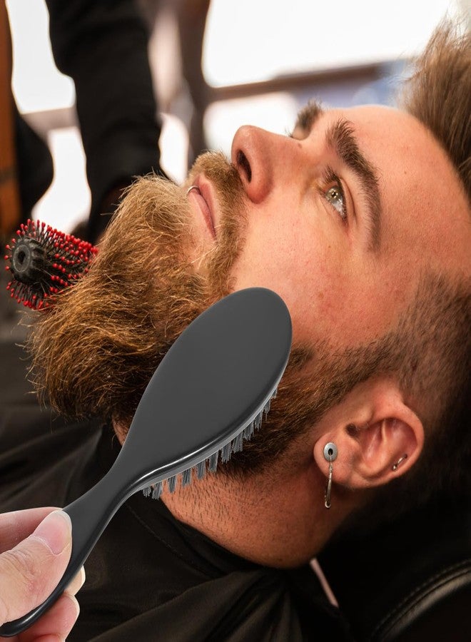 MERRYHAPY 4pcs Men Beard Brush Grooming Shaping Tool with Soft Bristles for Comfortable Cleaning Design for Barber Shop and Personal Care - Image 4